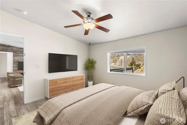 Primary suite-virtually staged