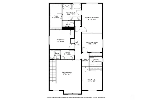 Upper Level with Dimensions