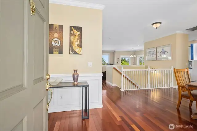 Real Cherry hardwoods throughout the main level