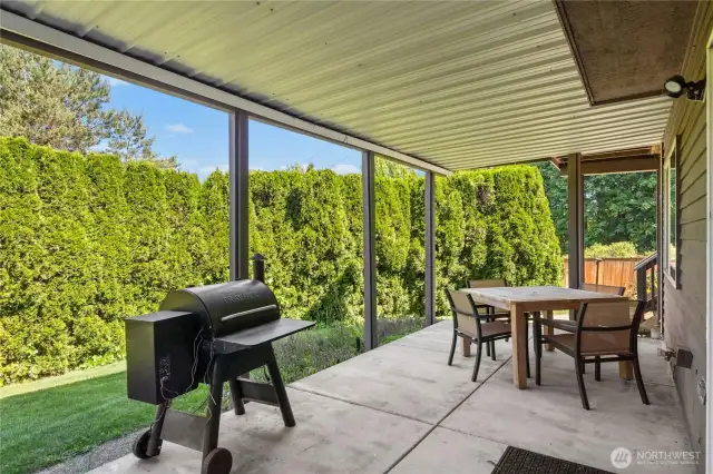 Covered lower porch
