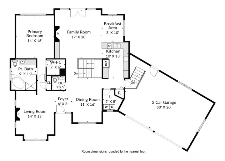 Main Level Floorplan