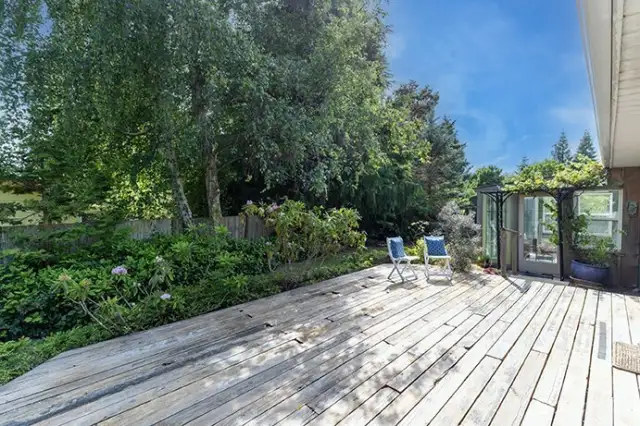 Backyard Deck to Sunporch/Greenhouse