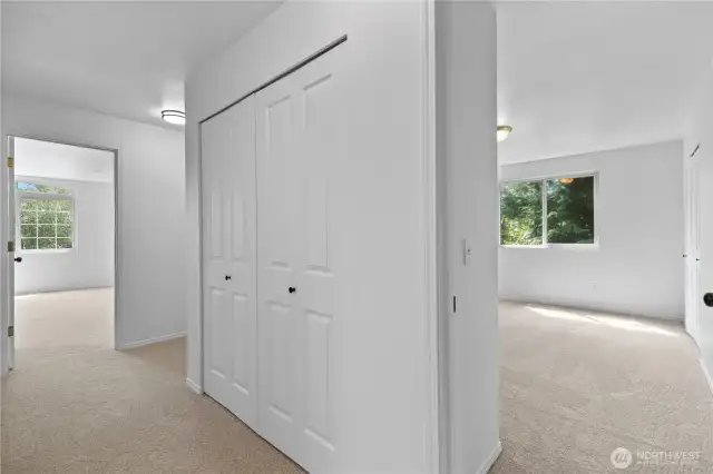 Upstairs Hallway looking towards Bedrooms & Hall Closet
