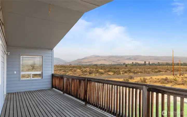 Primary bedroom balcony.  Stunning views.