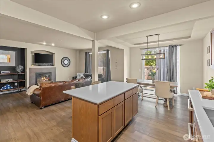 Open floorplan makes for a wonderful place to entertain