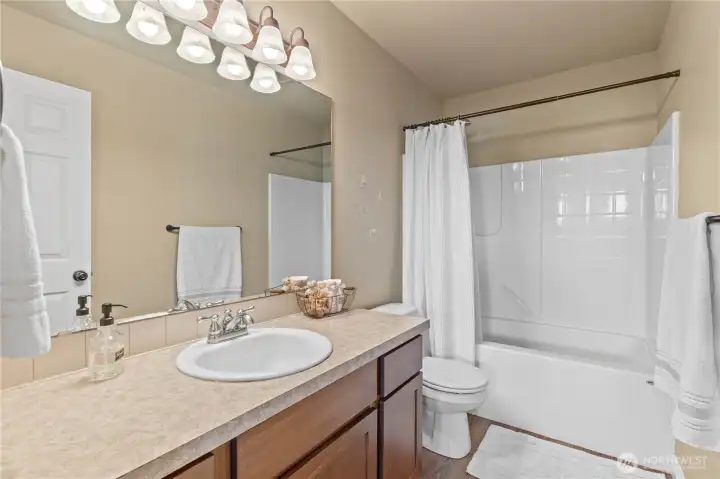 Main hall bath with lots of counter space