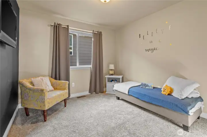 Bedroom 4 is good sized and has its own TV