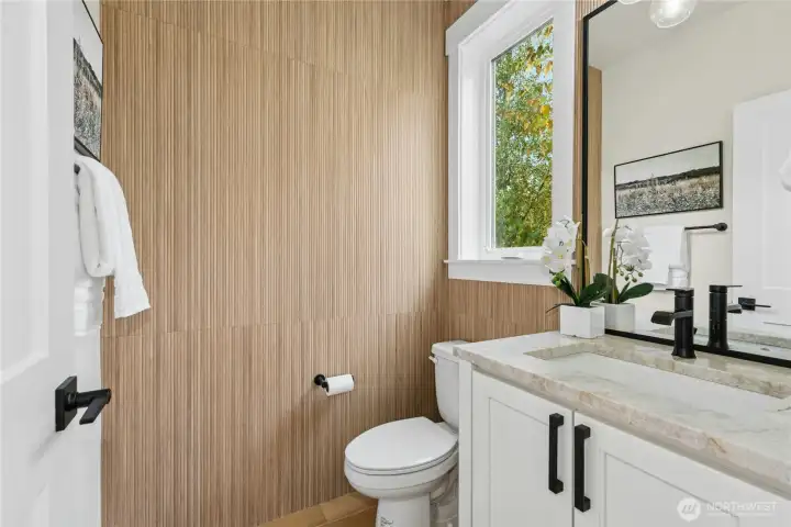 Exquisite half bath design