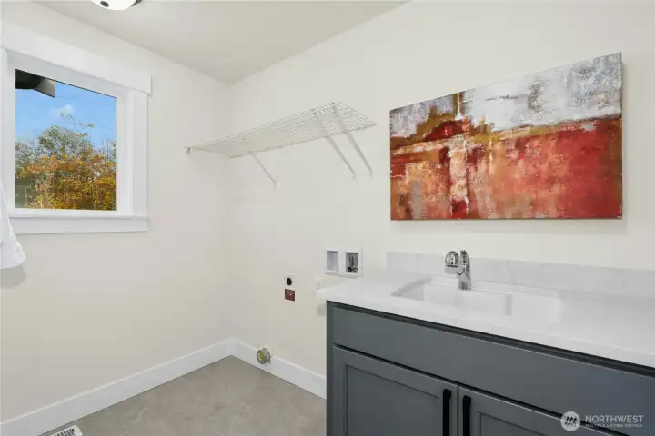 Spacious laundry room on 2nd floor
