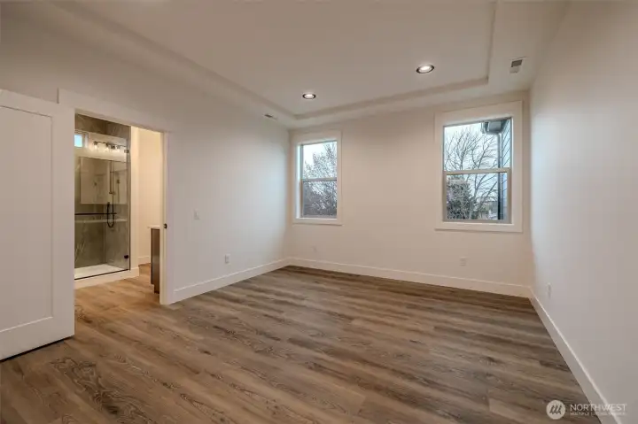 Primary Bedroom with Trayed Ceiling
