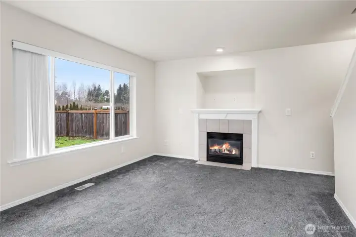 Adjacent family tv room area