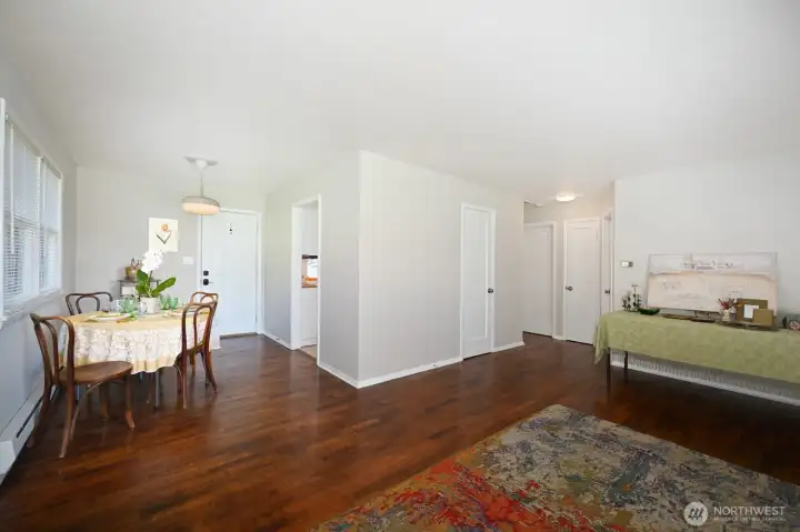 Dining area just off the kitchen.