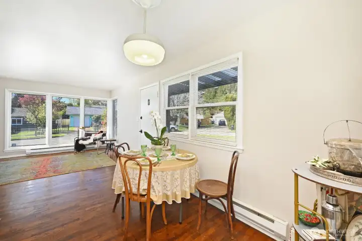Dining space just off the kitchen.