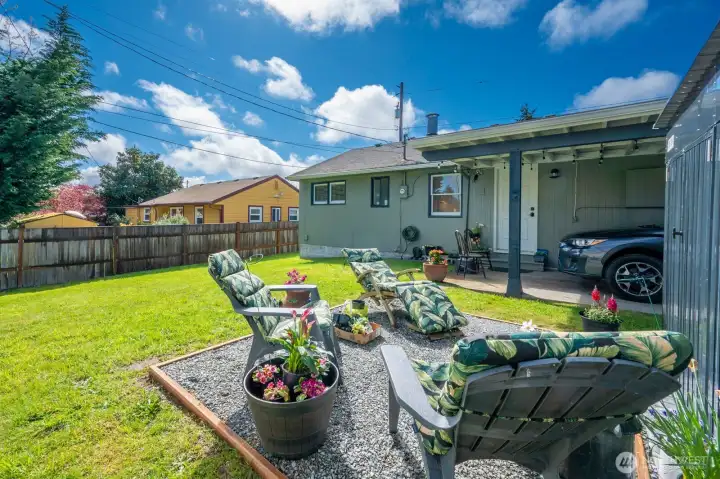 Sunshine and privacy in the back yard!