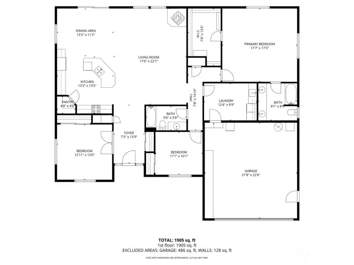 We love the floor plan of this one level home, with spacious rooms for comfortable day to day living.