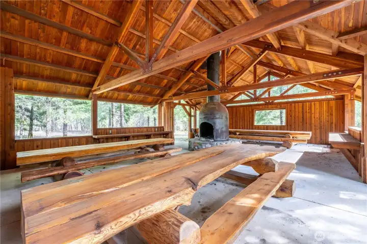 Cold outside?  No problem!  Stoke up the amazing fireplace.