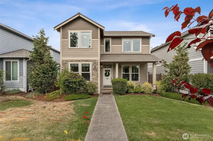 Front view of home, faces one of the amazing neighborhood parks!