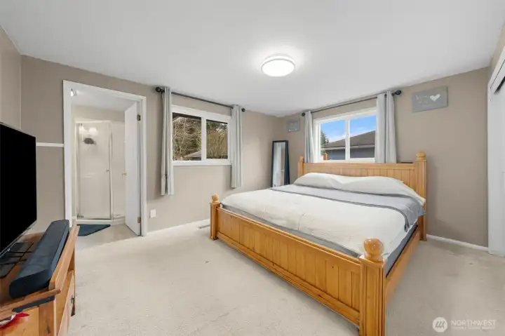 Primary bedroom with attached ensuite