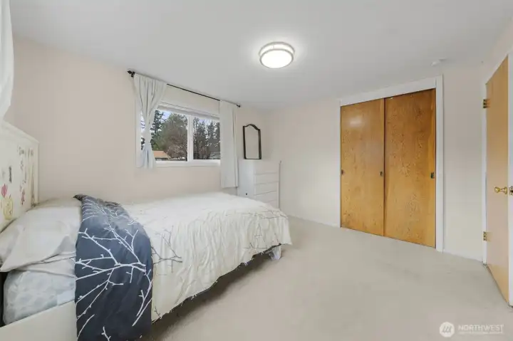 Extra sized bedroom with large closet