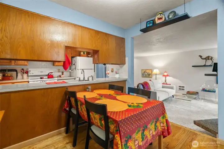Kitchen with lots of storage.