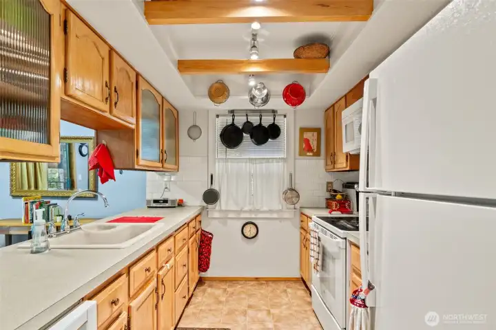 Spacious kitchen.
