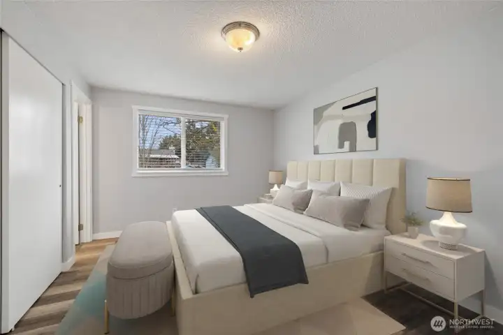 Virtually Staged Primary Bedroom