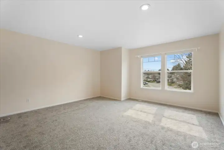 This extra large bedroom could serve as multi-functional space