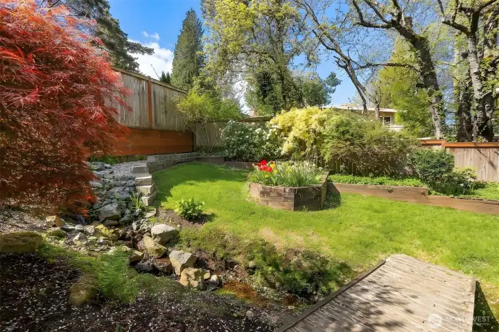 Special mature trees provide a feeling of escaping to your own special sanctuary.