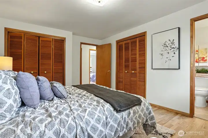 Master suite with two closets