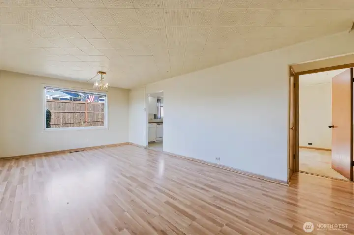 Living room with pergo