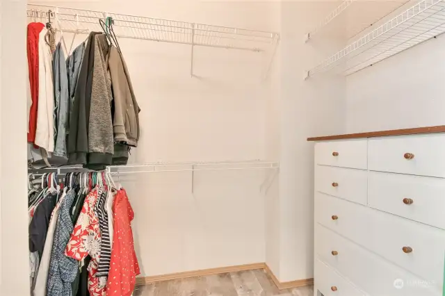 This photos only shows part of the large walk in closet. The other half is to the left