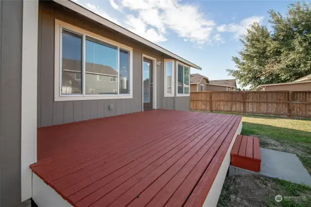 Freshly Painted Back Deck