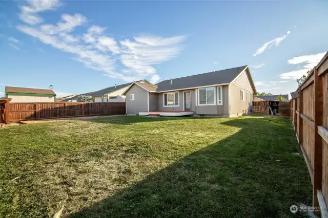 Large fully fenced backyard