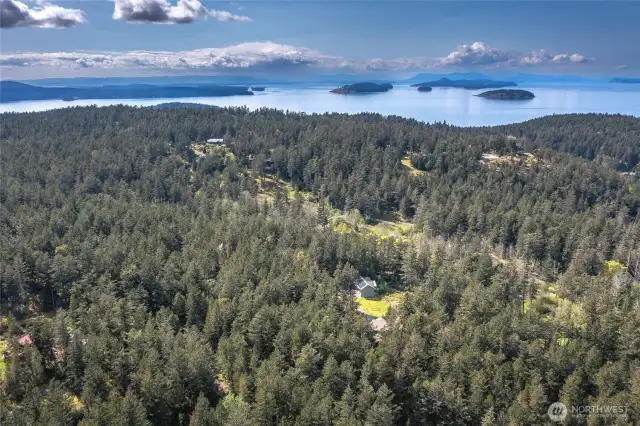 Looking towards Waldron Island, Saturna BC and beyond. Spring Point is located on the west side of Orcas Island with community access as well as public access to the Salish Sea and all it has to offer for recreation and enjoyment.