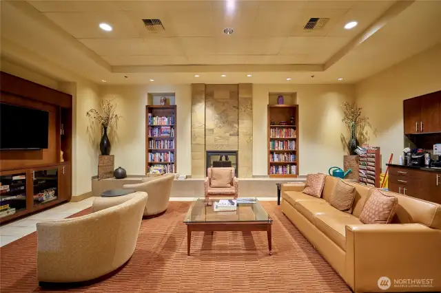 Reading room inside lobby