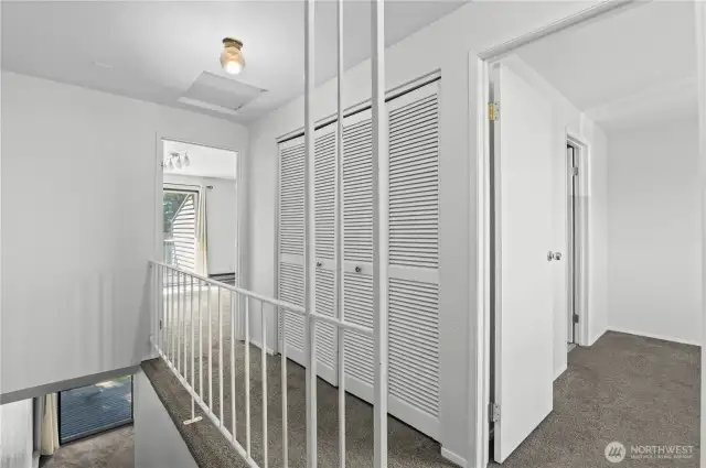 Upstairs laundry area.