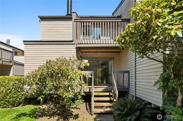 View of the two back decks.