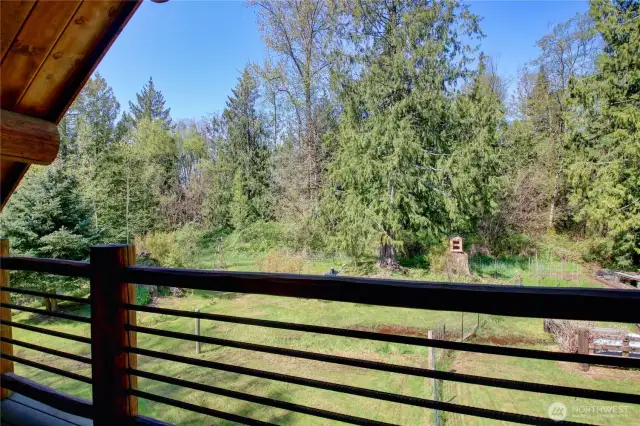 Enjoy a little nature from the primary bedroom balcony!