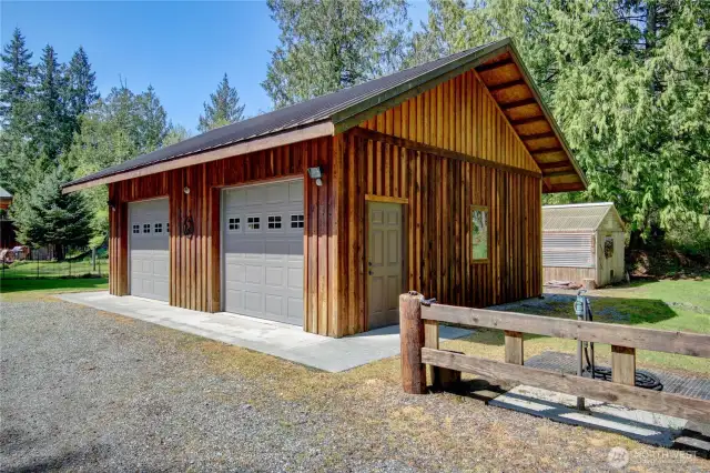 Large 2 car garage