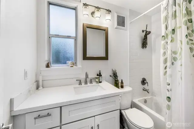 Remodeled bathroom for the main floor.