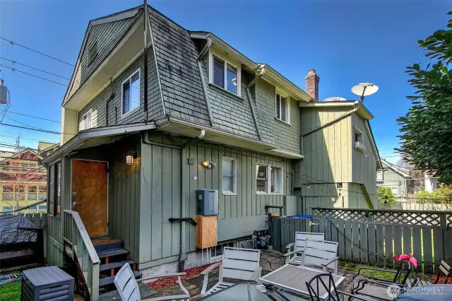 Private backyard of 1201 E Denny