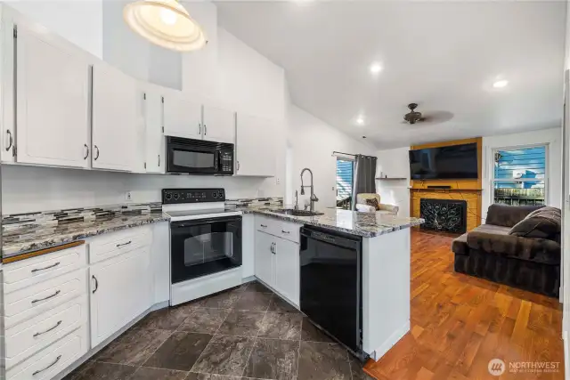 Kitchen connected to the second living room!