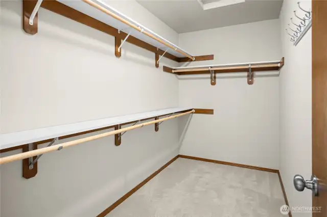 Large primary walk-in closet