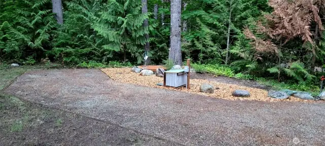 RV pad 1 with water, septic, electricity and outdoor shower