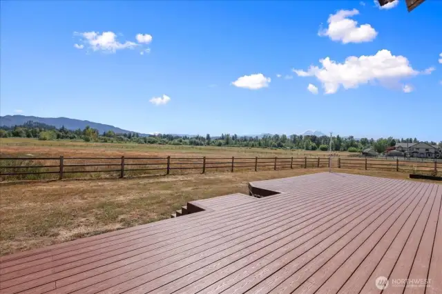Back deck with view.