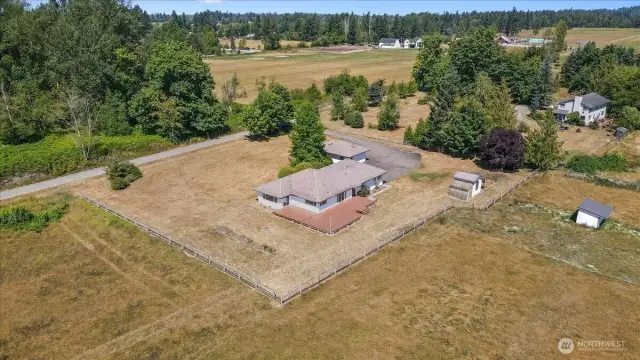 Aerial view of home