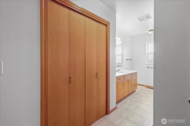 Guest bathroom with storage
