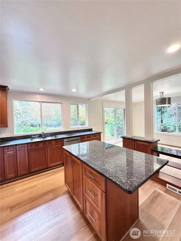 With rich cabinetry, durable granite counters and tons of storage you will feel like a celebrity chef in this gorgeous and highly functional kitchen.