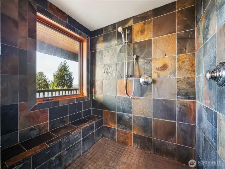 Step in shower captures views of Puget Sound