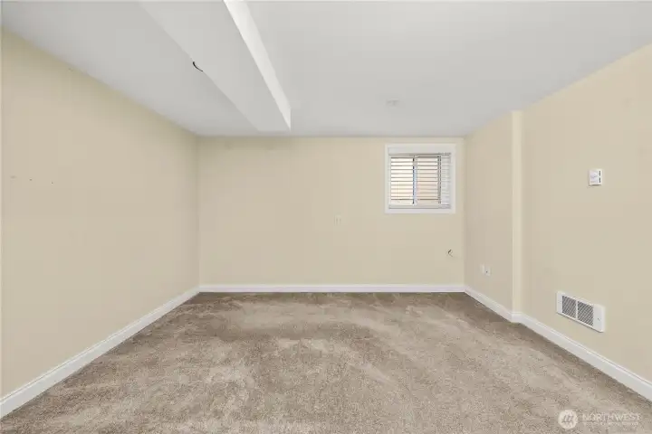 Lower level bedroom off great room perfect for mother-in-law suite.